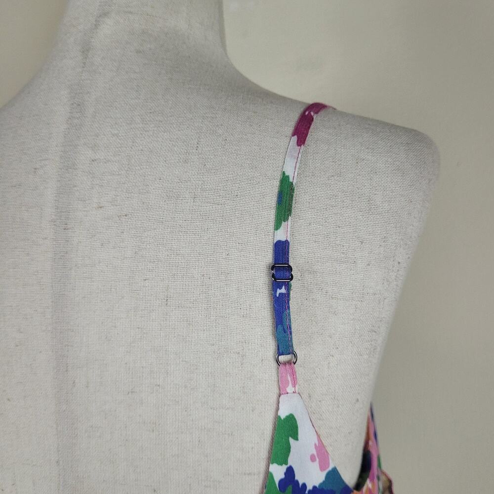 Tuckernuck Dress Small Meade Midi Floral Colorful Sleeveless Ruffles Pockets - Picture 6 of 10
